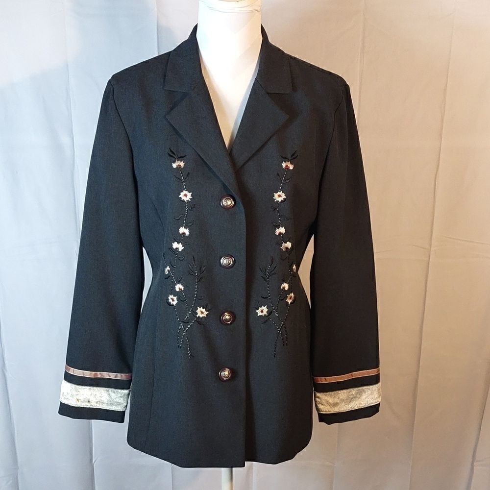 Jessica Howard Embroidered Women's Blazer
